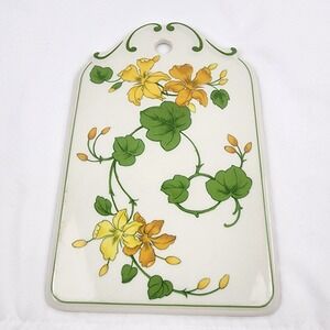 Villeroy & Boch Geranium Cheese & Cracker Board Germany Charcuterie 10 x 6.5 in